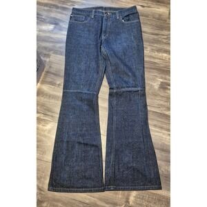 Polo Ralph Lauren Womens Low Rise Flare Bootcut Jeans 32x32 Dark Wash 10" Rise